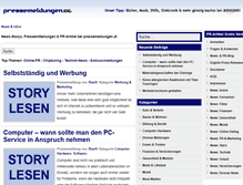 Tablet Screenshot of news.pressemeldungen.at